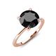 4 - Morgan 2.15 ctw Center Black Diamond with Prong Studded Natural Diamond Solitaire Plus Engagement Ring 