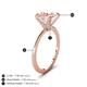 5 - Morgan 1.35 ctw Center Morganite with Prong Studded Natural Diamond Solitaire Plus Engagement Ring 