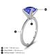 5 - Morgan 1.33 ctw Center Tanzanite with Prong Studded Natural Diamond Solitaire Plus Engagement Ring 