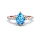 1 - Laila 2.19 ctw Blue Topaz Pear Shape (9x6 mm) Hidden Halo Engagement Ring 