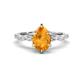 1 - Laila 1.74 ctw Citrine Pear Shape (9x6 mm) Hidden Halo Engagement Ring 