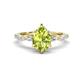 1 - Laila 2.04 ctw Peridot Pear Shape (9x6 mm) Hidden Halo Engagement Ring 