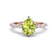 1 - Laila 2.04 ctw Peridot Pear Shape (9x6 mm) Hidden Halo Engagement Ring 