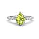 1 - Laila 2.04 ctw Peridot Pear Shape (9x6 mm) Hidden Halo Engagement Ring 