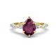 1 - Laila 1.99 ctw Rhodolite Garnet Pear Shape (9x6 mm) Hidden Halo Engagement Ring 