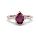 1 - Laila 1.99 ctw Rhodolite Garnet Pear Shape (9x6 mm) Hidden Halo Engagement Ring 