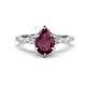 1 - Laila 1.99 ctw Rhodolite Garnet Pear Shape (9x6 mm) Hidden Halo Engagement Ring 