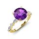 3 - Laila 2.38 ctw Amethyst (8.00 mm) Hidden Halo Engagement Ring 