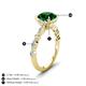 4 - Laila 2.23 ctw Created Emerald (8.00 mm) Hidden Halo Engagement Ring 