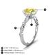 4 - Laila 2.48 ctw Yellow Diamond (8.00 mm) Hidden Halo Engagement Ring 