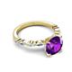 5 - Laila 2.38 ctw Amethyst (8.00 mm) Hidden Halo Engagement Ring 