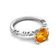 5 - Laila 2.38 ctw Citrine (8.00 mm) Hidden Halo Engagement Ring 