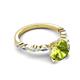 5 - Laila 2.28 ctw Peridot (8.00 mm) Hidden Halo Engagement Ring 