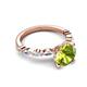 5 - Laila 2.28 ctw Peridot (8.00 mm) Hidden Halo Engagement Ring 