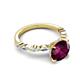 5 - Laila 2.74 ctw Rhodolite Garnet (8.00 mm) Hidden Halo Engagement Ring 