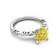 5 - Laila 2.48 ctw Yellow Diamond (8.00 mm) Hidden Halo Engagement Ring 