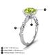 4 - Laila 2.28 ctw Peridot (8.00 mm) Hidden Halo Engagement Ring 