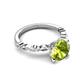 5 - Laila 2.28 ctw Peridot (8.00 mm) Hidden Halo Engagement Ring 