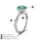 4 - Laila 2.73 ctw Created Alexandrite (8.00 mm) Hidden Halo Engagement Ring 