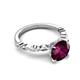 5 - Laila 2.74 ctw Rhodolite Garnet (8.00 mm) Hidden Halo Engagement Ring 