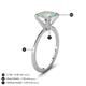 5 - Morgan 1.55 ctw Center Opal with Prong Studded Natural Diamond Solitaire Plus Engagement Ring 