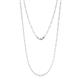 1 - Norah Petite Rectangle (6.00 x 2.00 mm) Solid Paperclip Chain Necklace 