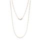 1 - Norah Petite Rectangle (6.00 x 2.00 mm) Solid Paperclip Chain Necklace 