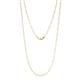 1 - Norah Petite Rectangle (6.00 x 2.00 mm) Solid Paperclip Chain Necklace 