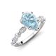 3 - Laila 1.74 ctw Aquamarine Pear Shape (9x6 mm) Hidden Halo Engagement Ring 