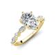 3 - Laila 1.84 ctw Moissanite Pear Shape (9x6 mm) Hidden Halo Engagement Ring 