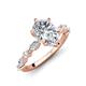 3 - Laila 1.84 ctw Moissanite Pear Shape (9x6 mm) Hidden Halo Engagement Ring 