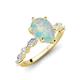 3 - Laila 1.21 ctw Opal Pear Shape (9x6 mm) Hidden Halo Engagement Ring 