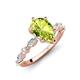 3 - Laila 2.04 ctw Peridot Pear Shape (9x6 mm) Hidden Halo Engagement Ring 