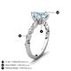 4 - Laila 1.74 ctw Aquamarine Pear Shape (9x6 mm) Hidden Halo Engagement Ring 