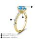 4 - Laila 2.19 ctw Blue Topaz Pear Shape (9x6 mm) Hidden Halo Engagement Ring 