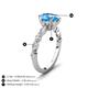 4 - Laila 2.19 ctw Blue Topaz Pear Shape (9x6 mm) Hidden Halo Engagement Ring 