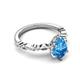 5 - Laila 2.19 ctw Blue Topaz Pear Shape (9x6 mm) Hidden Halo Engagement Ring 