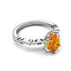 5 - Laila 1.74 ctw Citrine Pear Shape (9x6 mm) Hidden Halo Engagement Ring 