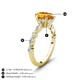 4 - Laila 1.74 ctw Citrine Pear Shape (9x6 mm) Hidden Halo Engagement Ring 