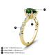 4 - Laila 1.64 ctw Created Emerald Pear Shape (9x6 mm) Hidden Halo Engagement Ring 