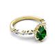 5 - Laila 1.64 ctw Created Emerald Pear Shape (9x6 mm) Hidden Halo Engagement Ring 