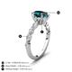 4 - Laila 2.19 ctw London Blue Topaz Pear Shape (9x6 mm) Hidden Halo Engagement Ring 