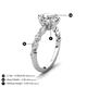 4 - Laila 1.84 ctw Moissanite Pear Shape (9x6 mm) Hidden Halo Engagement Ring 