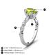 4 - Laila 2.04 ctw Peridot Pear Shape (9x6 mm) Hidden Halo Engagement Ring 