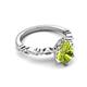 5 - Laila 2.04 ctw Peridot Pear Shape (9x6 mm) Hidden Halo Engagement Ring 