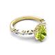 5 - Laila 2.04 ctw Peridot Pear Shape (9x6 mm) Hidden Halo Engagement Ring 