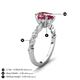 4 - Laila 2.04 ctw Pink Tourmaline Pear Shape (9x6 mm) Hidden Halo Engagement Ring 