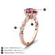 4 - Laila 2.04 ctw Pink Tourmaline Pear Shape (9x6 mm) Hidden Halo Engagement Ring 