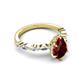 5 - Laila 2.14 ctw Red Garnet Pear Shape (9x6 mm) Hidden Halo Engagement Ring 