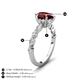 4 - Laila 2.14 ctw Red Garnet Pear Shape (9x6 mm) Hidden Halo Engagement Ring 